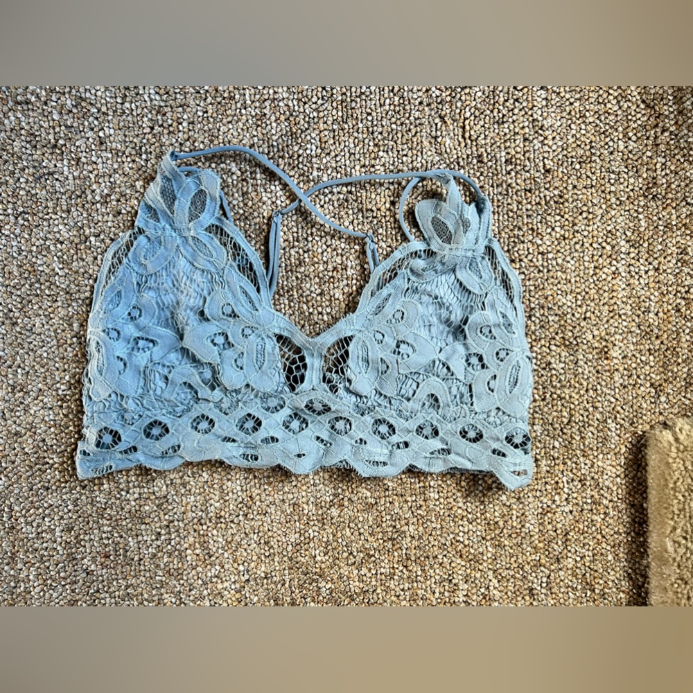 Blue lace bralette